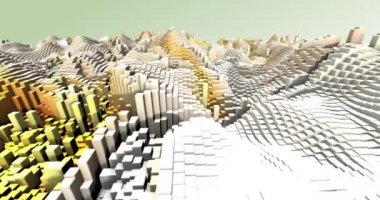 Soyut ızgara şekilli manzara arka planı. 3d oluşturma