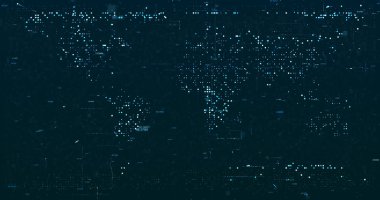 Soyut dijital ağ veri arkaplanı, 3d görüntüleme