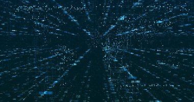 Soyut dijital ağ veri arkaplanı, 3d görüntüleme