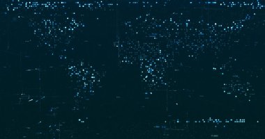 Soyut dijital ağ veri arkaplanı, 3d görüntüleme