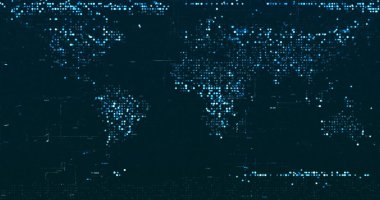 Soyut dijital ağ veri arkaplanı, 3d görüntüleme