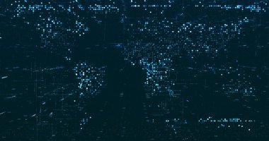 Soyut dijital ağ veri arkaplanı, 3d görüntüleme