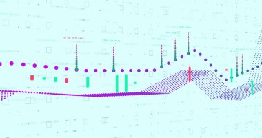 Soyut dijital ağ veri arkaplanı, 3d görüntüleme