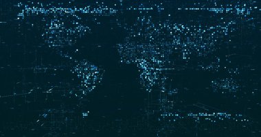 Soyut dijital ağ veri arkaplanı, 3d görüntüleme