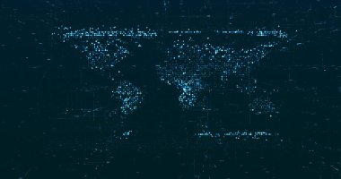 Soyut dijital ağ veri arkaplanı, 3d görüntüleme