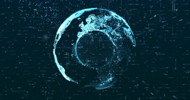 Dijital uzay dünyası 3d veri arkaplanı