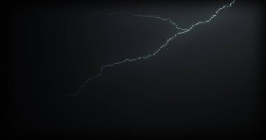 Gerçekçi yansımalar siyah bir zemin üzerine yıldırım