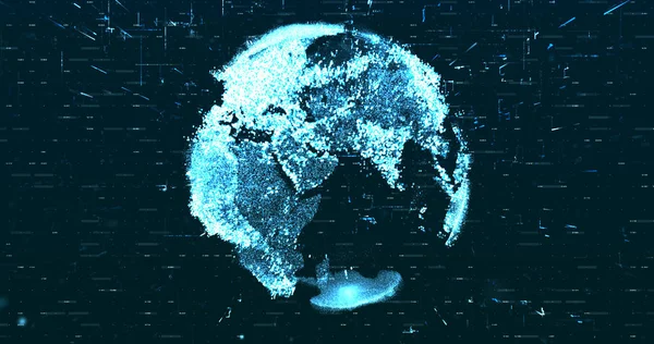 Digitale Ruimte Wereld Data Aarde Achtergrond — Stockfoto