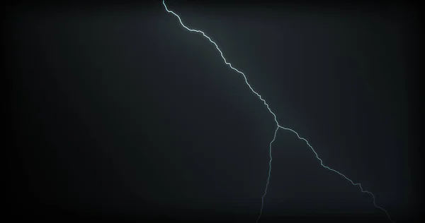 Lightning Strikes Black Background Realistic Reflections — Stock Photo, Image