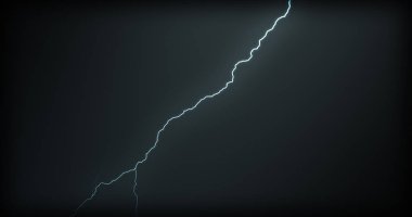 Gerçekçi yansımalar siyah bir zemin üzerine yıldırım