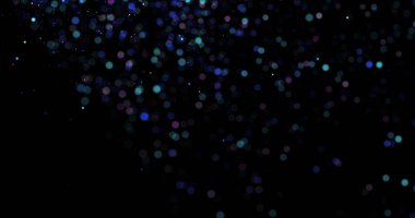 Siyah arkaplanda uçan toz parçacıkları