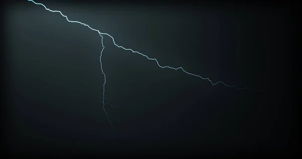 Lightning Strikes Black Background Realistic Reflections — Stock Photo, Image