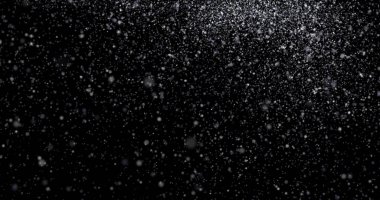 Siyah zemin üzerinde doğal beyaz kar yağışı