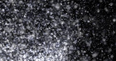 Siyah zemin üzerinde doğal beyaz kar yağışı