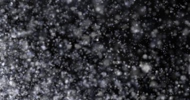 Siyah zemin üzerinde doğal beyaz kar yağışı