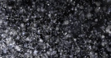 Siyah zemin üzerinde doğal beyaz kar yağışı