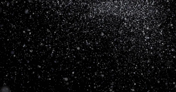 Nieve Blanca Natural Del Invierno Sobre Fondo Negro —  Fotos de Stock