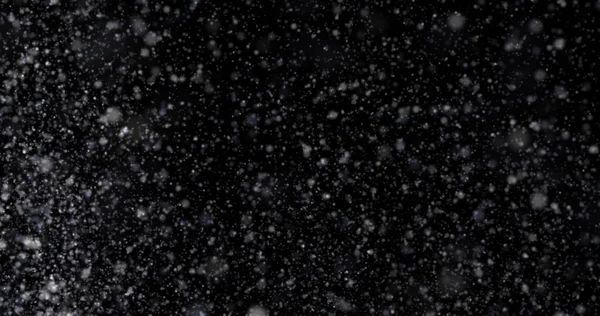 Přirozený Bílý Zimní Sníh Černém Pozadí — Stock fotografie