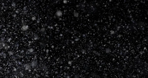 Φυσικό Λευκό Χιόνι Χειμώνα Μαύρο Φόντο — Φωτογραφία Αρχείου