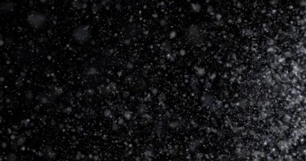 Натуральний Білий Зимовий Сніг Чорному Тлі — стокове фото
