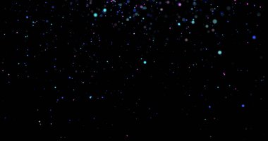 Siyah arkaplanda uçan toz parçacıkları