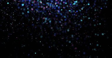 Siyah arkaplanda uçan toz parçacıkları