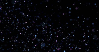 Siyah arkaplanda uçan toz parçacıkları