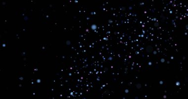 Siyah arkaplanda uçan toz parçacıkları