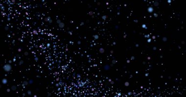 Siyah arkaplanda uçan toz parçacıkları