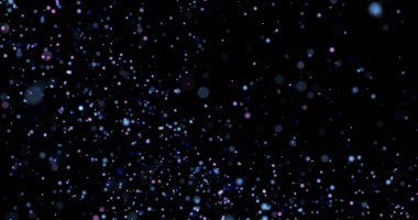 Siyah arkaplanda uçan toz parçacıkları