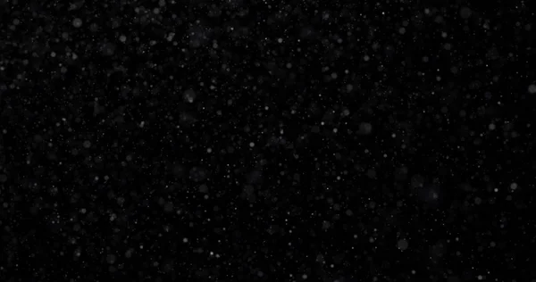 黑色背景上自然的白色冬季降雪 — 图库照片