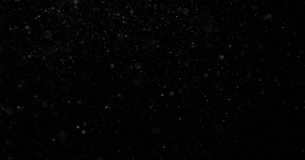 Natural White Winter Snowfall Black Background — Stock Photo, Image