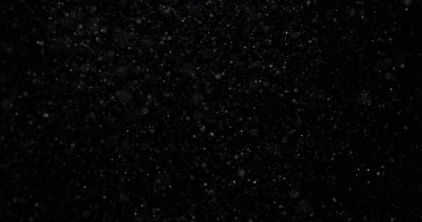 黑色背景上自然的白色冬季降雪 — 图库照片