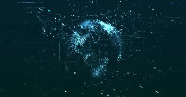 Soyut dijital ağ veri arkaplanı, 3d görüntüleme