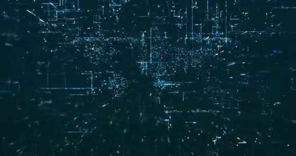 Abstract Digital Network Data Background Rendering — Stock Video