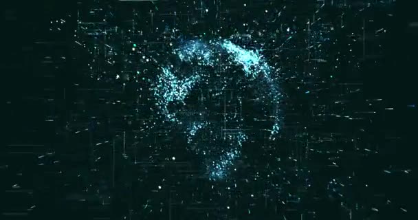 Abstract Digital Network Data Background Rendering — ストック動画