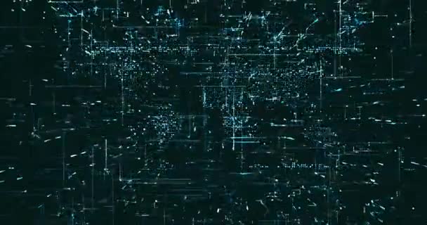 Abstract Digital Network Data Background Rendering — ストック動画