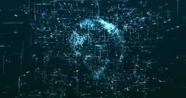 Soyut dijital ağ veri arkaplanı, 3d görüntüleme