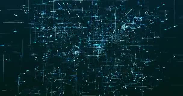 Abstract Digital Network Data Background Rendering — ストック動画