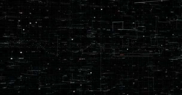 Abstract Digital Network Data Background Rendering — Stock Video