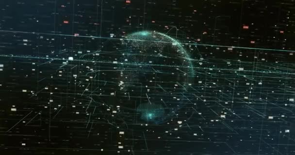 Espace numérique monde données 3d fond de la terre 