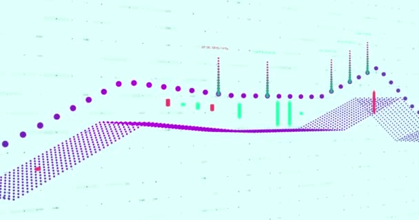 Abstract Digitale Netwerk Data Achtergrond Rendering — Stockvideo