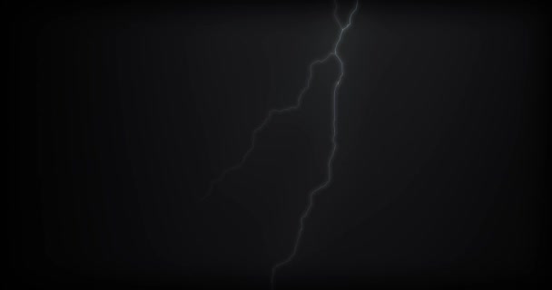 Lightning Strikes Een Zwarte Achtergrond Met Realistische Reflecties — Stockvideo