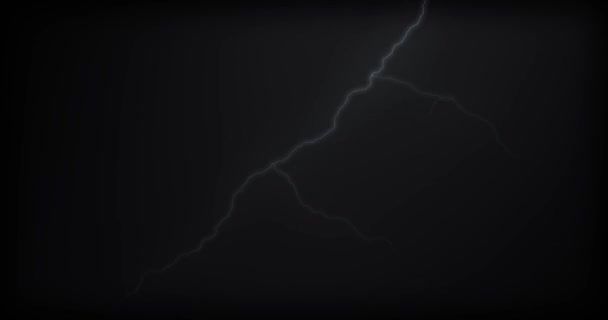 Lightning Strikes Een Zwarte Achtergrond Met Realistische Reflecties — Stockvideo