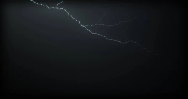 Lightning Strikes Black Background Realistic Reflections — Stock Photo, Image