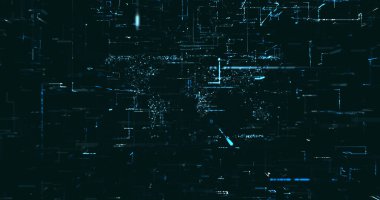 Soyut dijital ağ veri arkaplanı, 3d görüntüleme