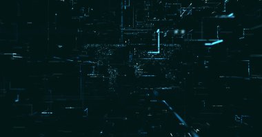 Soyut dijital ağ veri arkaplanı, 3d görüntüleme