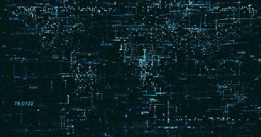 Soyut dijital ağ veri arkaplanı, 3d görüntüleme
