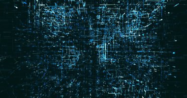 Soyut dijital ağ veri arkaplanı, 3d görüntüleme