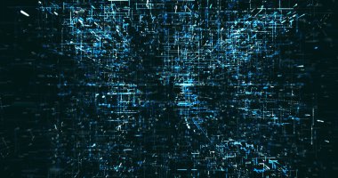 Soyut dijital ağ veri arkaplanı, 3d görüntüleme